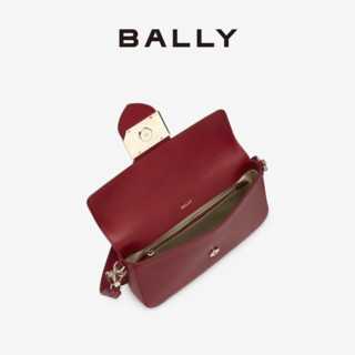 BALLY/巴利女士红色皮革斜挎包6302598