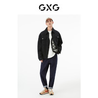 GXG 男装 黑色翻领夹克 22年秋季复古纹样系列