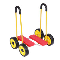 幼儿园感统训练器材四轮平衡脚踏车儿童车单人双人平衡踩踏车玩具 红色踩踏车