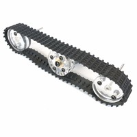 千水星 32mm组合履带轮 D手工拼装坦克车机器人模型玩具轮子 科技制作配件 1套(2条带+6个轮)