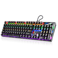 YINDIAO 银雕 ZK3机械键盘青轴黑轴电竞游戏办公键鼠套装金属面板USB通用