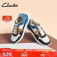 Clarks 其乐 简约复古潮流男运动跑鞋时尚休闲低帮鞋 蓝绿色261681907 40