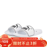 PUMA 彪马 男女同款 基础系列 Leadcat 2.0 拖凉鞋 384139 02 白-黑色 35.5 UK3