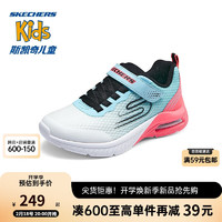 SKECHERS 斯凯奇 女童魔术贴运动鞋303612L 白色/珊瑚色/WCRL 1  32