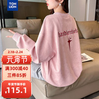 唐狮 TONLION新款女圆领卫衣WP 皮粉 L