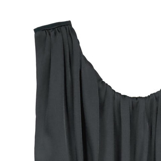 吉尔·桑达（Jil Sander）女装褶饰细节缎面上衣无袖T恤奢侈品潮牌 J01NC0132-J76018 黑色 36