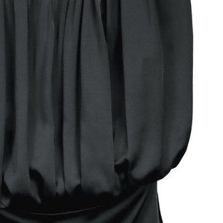 吉尔·桑达（Jil Sander）女装褶饰细节缎面上衣无袖T恤奢侈品潮牌 J01NC0132-J76018 黑色 36