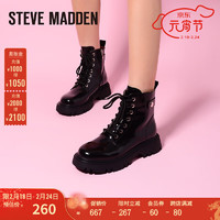 STEVE MADDEN/思美登秋冬新款厚底圆头马丁靴短筒靴女 FANDIQ 黑色 40