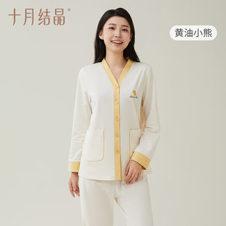 十月结晶 睡衣怀孕期家居服月子服春秋纯棉产后产妇夏季月子服 黄油小熊 M码