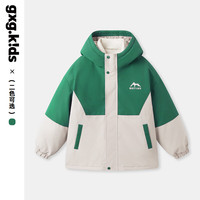 gxg.kids[1衣三穿]童装儿童羽绒服外套2023年新款保暖冲锋衣韩版 绿色 130cm