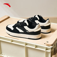 安踏（ANTA）街顽丨板鞋男女2024春季款潮流革面百搭运动休闲鞋子 【男款】象牙白/基础黑-2 41码