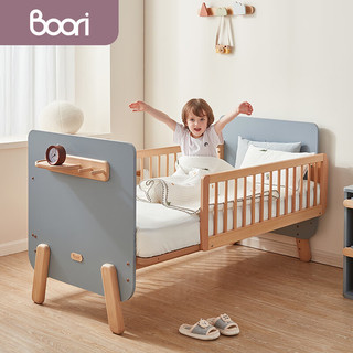 BOORI 实木拼接床儿童床无缝床边床加宽婴儿床可调高护栏床森莎 拼接床