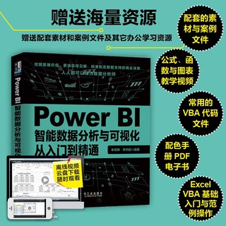 官网 Power BI智能数据分析与可视化从入门到精通 Excel办公自动化VBA软件数据挖掘计算机数据库分析师微软powerbi教程 PowerQuery书籍