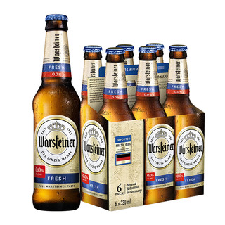 88VIP：warsteiner 沃斯坦 德国进口无醇0度零度无酒精啤酒330ml*6瓶