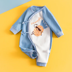 瑄妮薇童装秋季婴儿连体衣四季款无骨宝宝哈衣新生儿长袖爬爬服