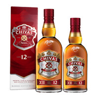 88VIP：CHIVAS 芝华士 12年500ml+700ml苏格兰威士忌洋酒烈酒特调