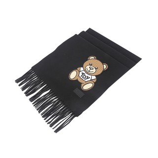 莫斯奇诺（moschino）【新年】 时尚潮流小熊流苏围巾 黑色50150 M5437 016