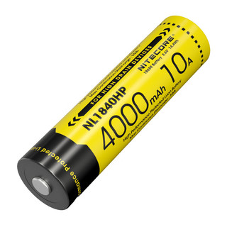 奈特科尔（NITECORE） NL1835HP可充电18650锂电池大容量高性能3500毫安8A高放电电流 NL1840HP电池（10A 4000mAh）