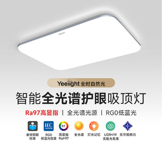 Yeelight易来灵犀Plus智能led全光谱低蓝光吸顶灯客厅卧室餐厅超薄灯具 灵犀Plus1室1厅-RG0护眼