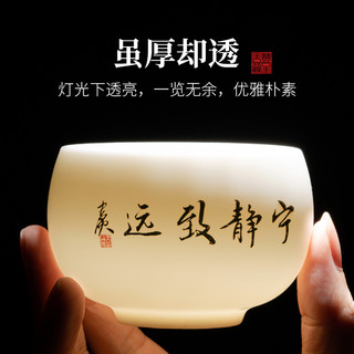 唐丰陶瓷杯主人杯陶瓷茶杯白瓷茶具品茗杯高端单杯高端主人品茗杯