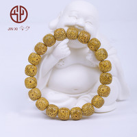 今夕海南星月菩提子手串原生态鸡油黄文玩念珠佛珠把件男女手链