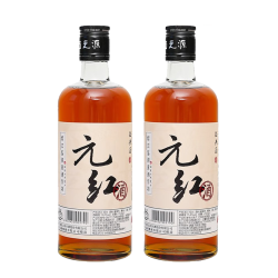古越龙山绍兴黄酒鉴湖2017年冬酿干型元红酒500ml2两瓶装绍兴酒