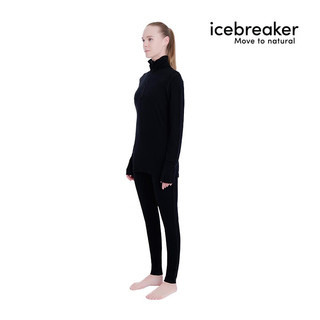 icebreaker美利奴纯羊毛女260 Tech滑雪长袖内衣徒步登山功能内衣厚 104390 069/橄榄绿 L