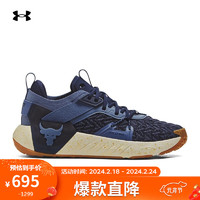 安德玛 尺码全 安德玛（UNDERARMOUR）Project Rock强森6男子运动训练鞋3026534 蓝色400 43