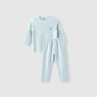 aqpa【德绒】男女童儿童发热保暖内衣套装 宝宝秋衣秋裤 远山蓝 110cm