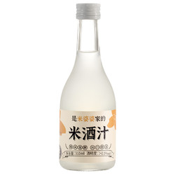 Mipopo 米婆婆 米酒汁310ml*1瓶月子酒0.5度微醺甜酒酿醪糟汁孝感特产