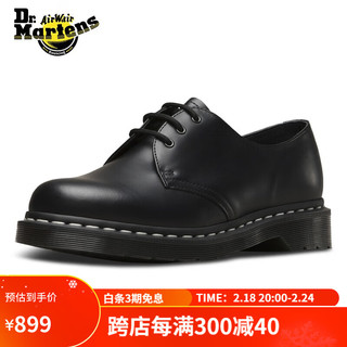 马丁（DR.MARTENS）1461 WS 英伦风气质光面皮黑色男女款3孔马丁单鞋 黑色 36