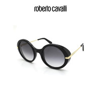 roberto cavalli 罗伯特·卡沃利 RC 女士椭圆形黑色时尚太阳镜Roberto Cavalli