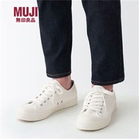 MUJI 無印良品 无印良品不易疲劳 不易沾水 运动休闲低帮小白鞋