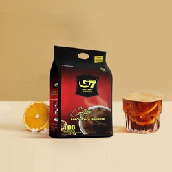 G7 Gelati G7进口美式速溶纯黑咖啡粉100包