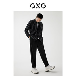 GXG 男装 2022年春季新品商场同款浪漫格调系列条纹衬衫