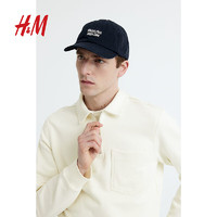 H&M2024春季男士标准版型棉质Polo衫1227275 奶油色 165/84A XS