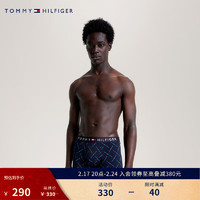 TOMMY HILFIGER23男装简约提花腰边舒适贴身四角裤平角内裤UM0UM02835 藏青色01X M