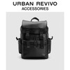 URBAN REVIVO 2024春季男士休闲通勤软皮大容量背包UAMB40017 黑色