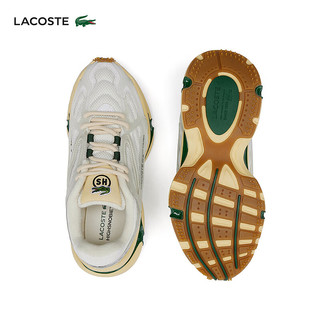 LACOSTE法国鳄鱼女鞋24春夏 L003 2K24系列运动休闲鞋47SFA0122 WG1/米白色/绿色 3.5 /36