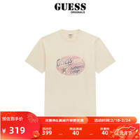 GUESS Originals 24年男女同款马卡龙纯色T恤-M4GI05K9XF1 F0J1-杏色 XS