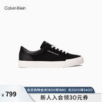 Calvin Klein Jeans24春夏男士简约撞色字母低帮运动休闲帆布鞋YM00903 0GM-太空黑 41