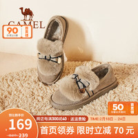 CAMEL 骆驼 女鞋保暖雪地靴圆头短靴可爱女鞋 L23W275187卡其 35