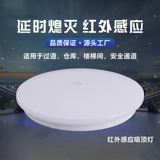 HDled吸顶灯简约现代阳台灯走廊玄关楼道圆形亚克力物业灯具 8W白光 常亮款 8w 白光 直径21cm