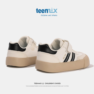 天美意（TEENMIX）运动鞋中大童潮 米/黑 单层  29码