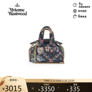 薇薇安·威斯特伍德（Vivienne Westwood）男女同款繁花条纹小型手提包