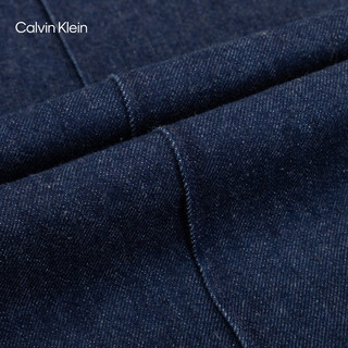 Calvin Klein Jeans24春夏新款女士舒适亚麻复古低腰宽松直筒牛仔裤J223380 1AP-牛仔深蓝 2