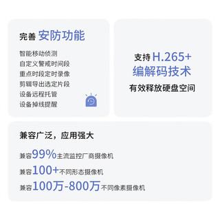 TP-LINK四口POE网络硬盘录像机NVR 家用监控摄像头存储H265码主机刻录机手机APP远程 TL-NVR6104A-D4P【POE供电】 1T硬盘 800万接入 支持ONVIF协议