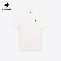 乐卡克法国公鸡男款2024春季新品三色系列短袖T恤L241MCNA0317 象牙白色/A02 M