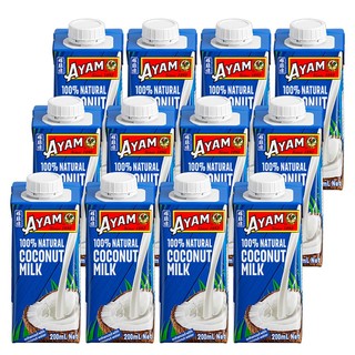 雄鸡标（AYAM BRAND）印尼经典椰浆200ml*12西米露甜品烘焙原料水果捞生椰拿铁