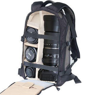 宝罗摄影包60-600长焦双肩相机包单反男女1Ds150-600mm适用佳能尼康200-500 金属黑色
